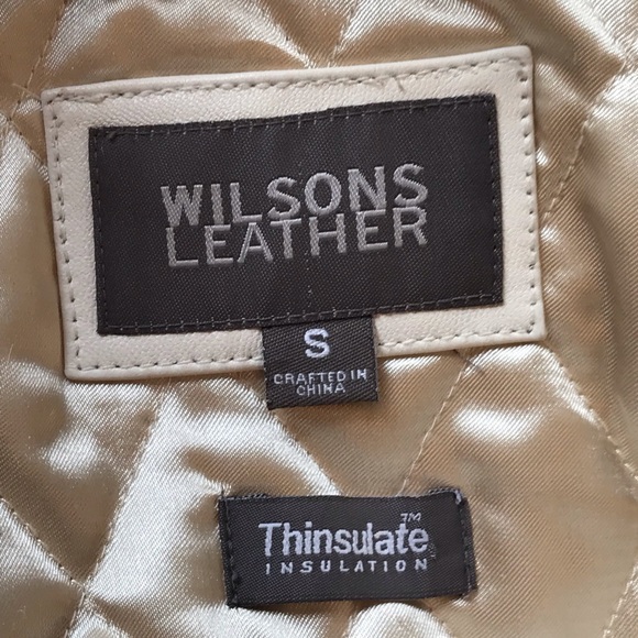 Wilson’s Leather S white leather jacket fluffy - Picture 7 of 9
